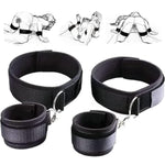 Bdsm Restraint Bondage Set Padded Wrist & Thigh Cuffs For Couples, Sex Toy For Women Adjustable Handcuffs Leg Straps Sexy Slave Sm Beginner Kit For Intimate Sm Games