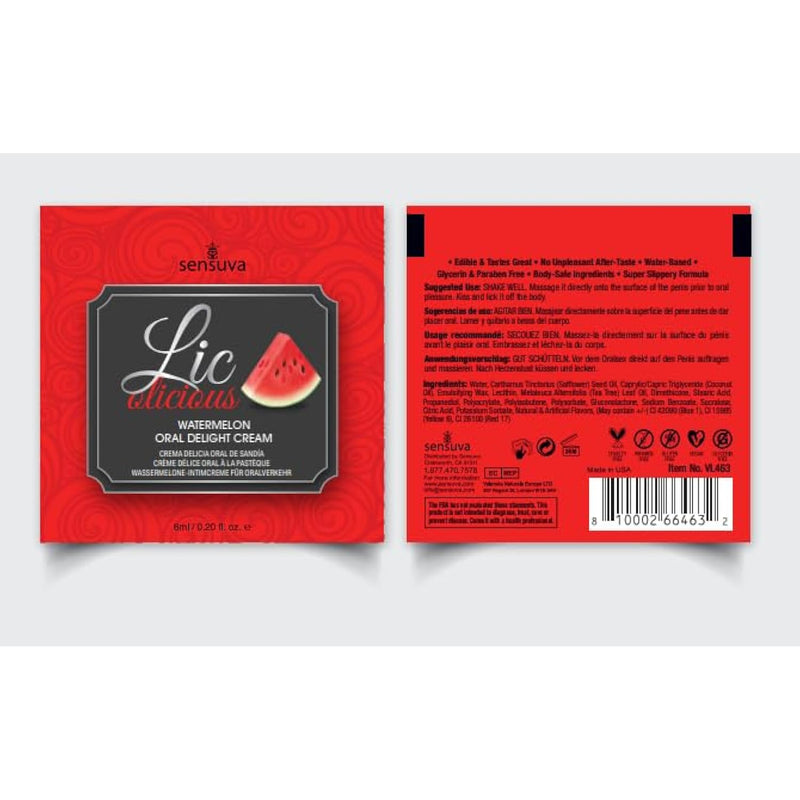 Lic-O-Licious Watermelon Oral Delight Cream - 1.7 Fl.Oz. (50Ml) Bottle