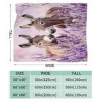 Donkey Blanket Donkey Lavender Flannel Plush Throw Blanket Cozy Farm Animal Decor Fleece Stuff Blanket Gifts For Yogis Lover Girls Boys Kids Adults Women Bed Travel 40"X50"