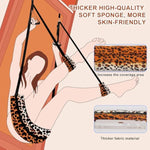 Door Sex Swing Bdsm Sex Toys, Bondage Sex Swings With Leopard Padded Seat &Stirrups, Sex Sling With Adjustable Sex Straps For Couple Sex Toy