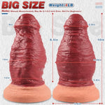 4.5'' Diameter Thick Realistic Foreskin Dildo, 10 Inch Large Silicone Massive Dildos Anal Dilator With Strong Suction Cup For Deeper Anal Play, Huge Thick Fantasy Dildos Sex Toys For Adults Women Men