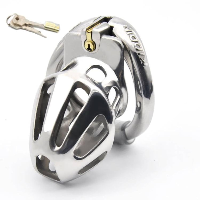 Male Chastity Device Hypoallergenic Stainless Steel Cock Cage Penis Ring Virginity Lock Chastity Belt Adult Game Sex Toy