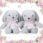 2 Pieces Flower Girl Gifts Wedding 10 Inch Bunny Stuffed Animal Will You Be Our Flower Girl Proposal Gifts From Bride For Wedding Proposal Anniversary Party