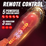 Realistic Thrusting Dildo Licking Vibrator - 8.7 Inch Vibrating Dildos With 3 Vibration 5 Thrusting And Heating Licking Modes For Anal Clit G-Spot Stimulation, Remote Control Adult Sex Toys For Women