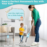 Toddler Mop That Works - Kids Spray Mop - Toddler-Size Cleaning Toy Set Small Sweeper, Detachable Mini Mop For Kids, Interactive Pretend Play Montessori Toys Gift For Toddlers Boys Girls