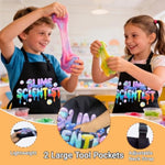 Kids Slime Apron with 2 Pockets for Slime Making, Painting & DIY Crafts