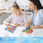 4 Pack Diamond Art Kits for Kids, 6 Inch Tiger & Leopard Gem Painting Set