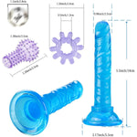 G Spot Dildo Vibrator Anal Plug Beginner Set 17 Pcs Butt Plugs Sex Toy Training Kit- G Spot For Beginner Adult Unisex Women And Men Couple