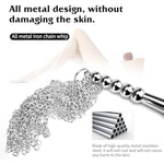 Sm Toy Metal Iron Chain Sex Whip Couple Flirting Whip Adult Toys With Anal Plugs Bdsm Training Toy (Silvery)