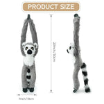 Stuffed Lemur Toy Hanging Stuffed Animal, Hooks And Stuffed Animals With Rings For Kids, Gifts For Boys And Girls,Lemur Plush Decoration Toys Hanging 20Inches