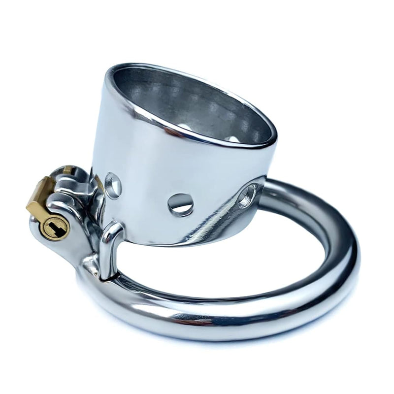 Short Penis Cock Male Penis Ring Cb Penis Lock Metal Virginity Device Anti Erection Adult Sex Toy