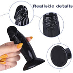 Realistic Dildo, Sex Toys For Beginners, Anal Plug For Women, Lesbians, Men, Gay And Couple (4.5" Black)