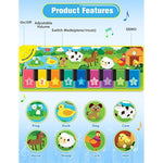 Baby Musical Learning Toys , Floor Piano Playmat For Toddlers With Animal Flash Cards Music Sound For Early Education Touch Keyboard Blanket Birthday For Baby Boys Girls