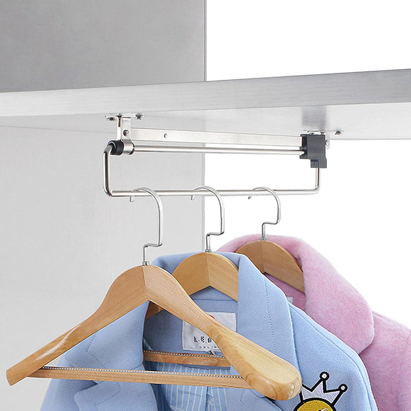 Short Adjustable Closet Rod Pull Out Shoe Rack For Closet With Mounting Screws C