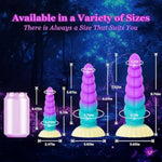 Fantasy Dildo Monster Dildo,6 Inch Suction Cup Dildos For Prostate & G Spot,Pink & Blue Soft Curved Dildos With Ribbed,Unicorn Silicone Realistic Dildos Anal Sex Toy For Men Women Couples (6.69 In)