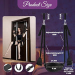 Bdsm Door Sex Swing With Restraint Handcuffs, Ankle Cuffs, Adjustable Restraint Straps, And Butt Support, Bondage Sex Toy For Adults Or Couples. (Without Pullup Bar)