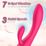 Rabbit Vibrator Sex Toys For Women - G Spot Anal Dildo Vibrator With 7 Vibrating Modes & 3 Rabbit Speeds, Female Vibrator Wand Anal Nipples Stimulation Adult Sex Toys For Women Couples Pleasure