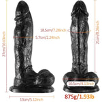 Sex Toys 10.63 Inch Realistic Huge Dildo, Black Penis For Clitoral Vagina And Anal Stimulation With Extra Wide Suction Base And Lifelike Balls, Adult Toy For Women And Couple