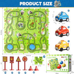 64Pcs Puzzle Track Car Set Toys For Kids Boys, Toddler Toys Gifts For 3 4 5 Year Old, Floor Puzzle Tracks Car For Boys Ages 3-5 4-6, For 3 4 5 6 Year Old