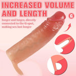 Penis Sleeve Enlarger Sex Toys,6.5 Inch Realistic Penis Extender With Soft Stretch Ring, Reusable Cock Sleeve Male Masturbator,Penis Extension Delayed Ejaculation,Cock Extension For Men Couples