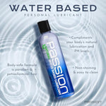 Passion Natural Water-Based Personal Lubricant, 8 Fl Oz - Premium, Non-Sticky, Easy-To-Clean Formula For Smooth, Comfortable Use