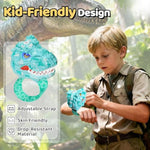 Walkie Talkies For Kids 2 Pack - Dinosaur Toys For Boys Age 3-12 T-Rex Adjustable Wrist Strap Long Range Clear Sound Outdoor Camping Gears Christmas Stocking Stuffers Birthday Gifts, Blue