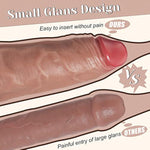 2.87" Diameter Big Dildo With Strong Suction Cup, Small Glans Thick Huge Realistic Dildo For Anal Play, Fake Penis Adult Sex Toy For Vagina Anal G-Spot Stimulate Quick Orgasm (Flesh)