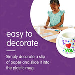 Design Your Own Mugs, Set of 12, Perfect for Kids' Craft Projects