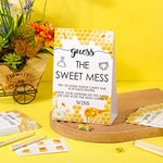 67 Pcs Guess The Sweet Mess Dirty Diaper Baby Shower Game Includes Guess The Sweet Mess Sign 50 Small Cards 10 Pencils And 6 Number Stickers For Baby Shower Game Gender Reveal Party(Bee)