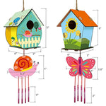 4 Pack DIY Bird House Wind Chime Kits for Kids Ages 8-12