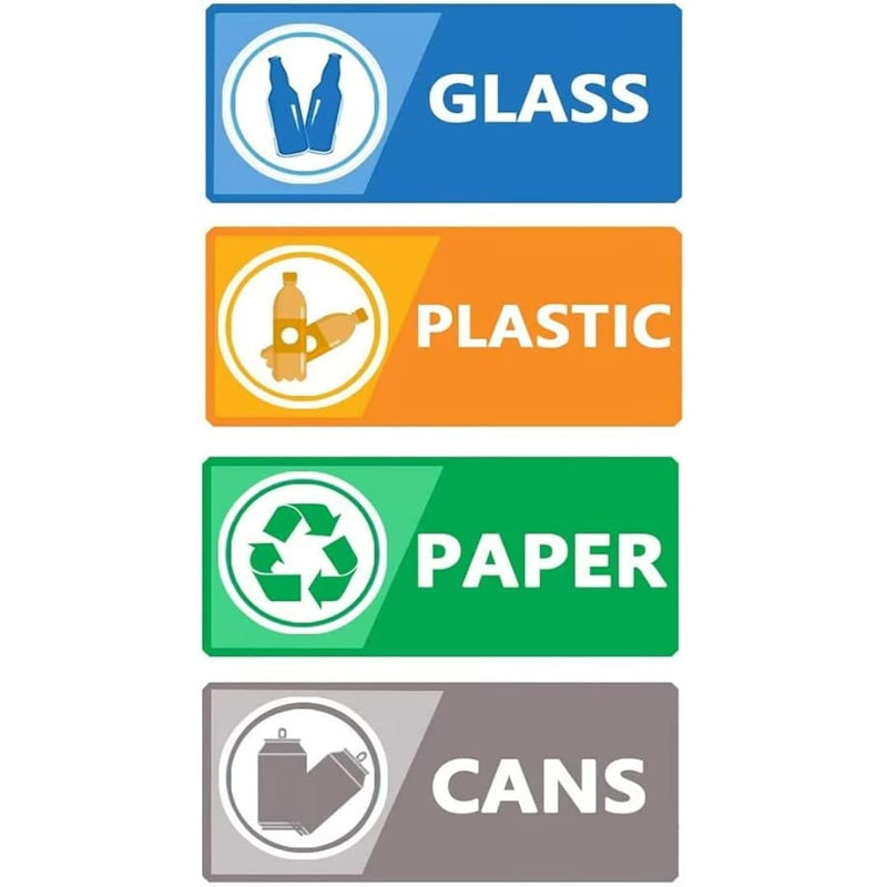 Recycle Label Decal For Trash Can,Trash Sorting Recycling Sticker Sign For Use I