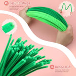 600 PCS Green Chenille Stems Craft Supplies Bulk