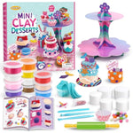 Mini Dessert Clay Kit for Kids, Make & Display Clay Treats, Fun Artistic Activity