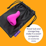 Ignite Finger Vibrator - Silicone Finger Vibe For Beginners - 20 Function Adult Sex Toy For Couples With Travel Lock - Waterproof - Rechargeable - Pink