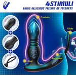 Prostate Massager Anal Vibrator Thrusting Vibrating 7 Modes With Cock Ring Anal Plug Anal Sex Toys P Spot Massager Male Sex Toys For Men Enema Products Dildos Women Couples Remote Control