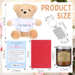 5 Pcs I'M Sorry Gifts Set With Big Box Include I'M Sorry Plush Bear Gifts Candle Apology Card Keychain Apology Presents For Her Men Mom Wife Girlfriend Dad Husband Boyfriend