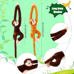 20 Pack Stuffed Hanging Monkey 24 Inch Plush Hanging Monkeys Ornament Soft Hanging Monkey Stuffed For Animal Theme Party Favor Jungle Forest Birthday Gift