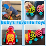 Baby Toy Train, Infant Soft Cars Toy For 6-12 Month Boy Gifts, Musical Train Toy For Toddlers 1-3, Sensory Ball Rattles Push And Go Truck, Development Babies Birthday Gift 6 7 8 9 10 12 Month