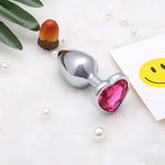 Small Fetish Anal Plug Butt Heart Personal Sex Massager(Rose)