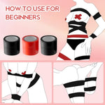 Bdsm Bondage Restraints Tape Set Adult Toy Sexual Restraint Tape Reusable Binding Pvc Sex Things Suitable For Fetish Sm Sex Game Couples And Adults (32.8Ft*3 Rolls)