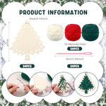 24-Piece Christmas Wooden Craft Kit with Yarn & Weaving Tools