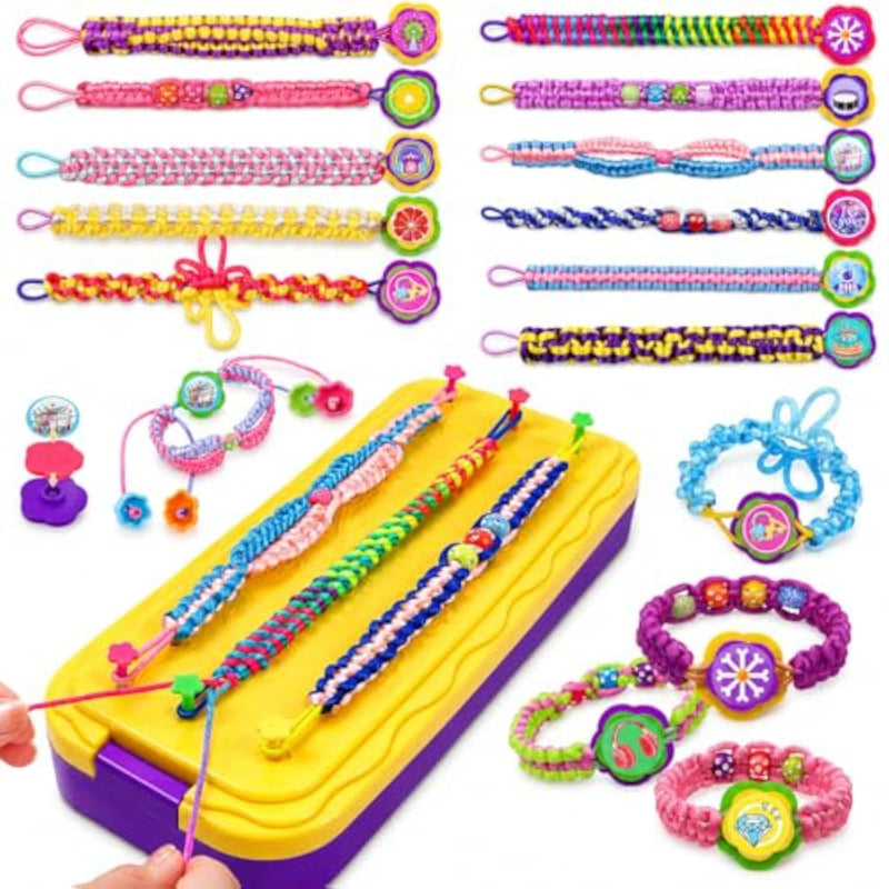 Friendship Bracelet Making Kit for Girls Ages 7-11, DIY String Maker Set