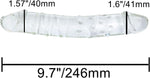 Double Sided Glass Dildo, 9" Crystal Pleasure Wand