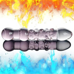 Double Ended Glass Dildo Butt Plug - Crystal Anal Plug Dildo Glass Pleasure Wand Glass Butt Plug Anal Beads Stimulator Double Ended Prostate Massager Fetish Masturbation Sex Toy For Women Men
