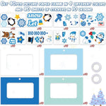 40 Pcs Christmas Snowflake Picture Frame Craft Kit, DIY Photo Ornaments for Kids