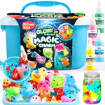 Glow-in-the-Dark Water Gel Kit for Kids, DIY Squishy Maker with 17 Gels & 12 Molds