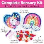 Magical Rainbow Unicorn Pom Pom Pictures Craft Kit for Preschool and Toddler Ages 3+
