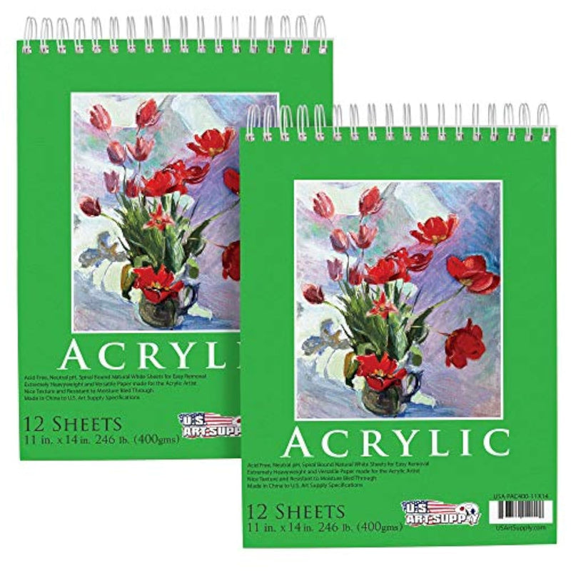 11x14 Premium Heavy-Weight Acrylic Painting Paper Pad for Artists and Students