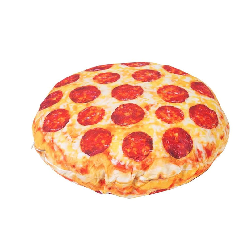 Pizza Shaped Pillow Funny 3D Giant Round Food Plush Stuffed Pillow Novelty