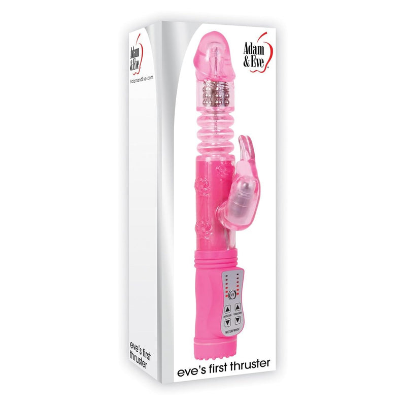 Eve'S First Thruster Rabbit Dildo With Thrusting Shaft, 5.5", Pink